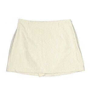Abercrombie & Fitch Cream Pinstripe Mini Skirt